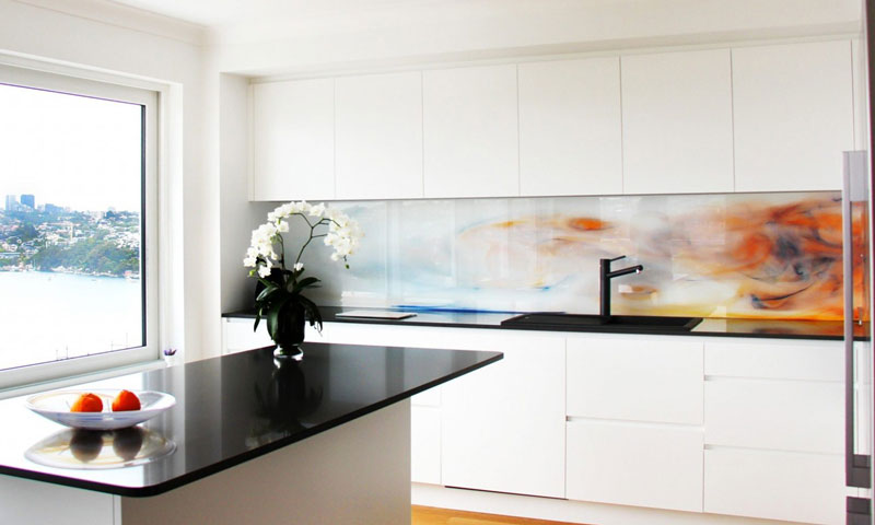 Frosted Clear Glass Splashbacks